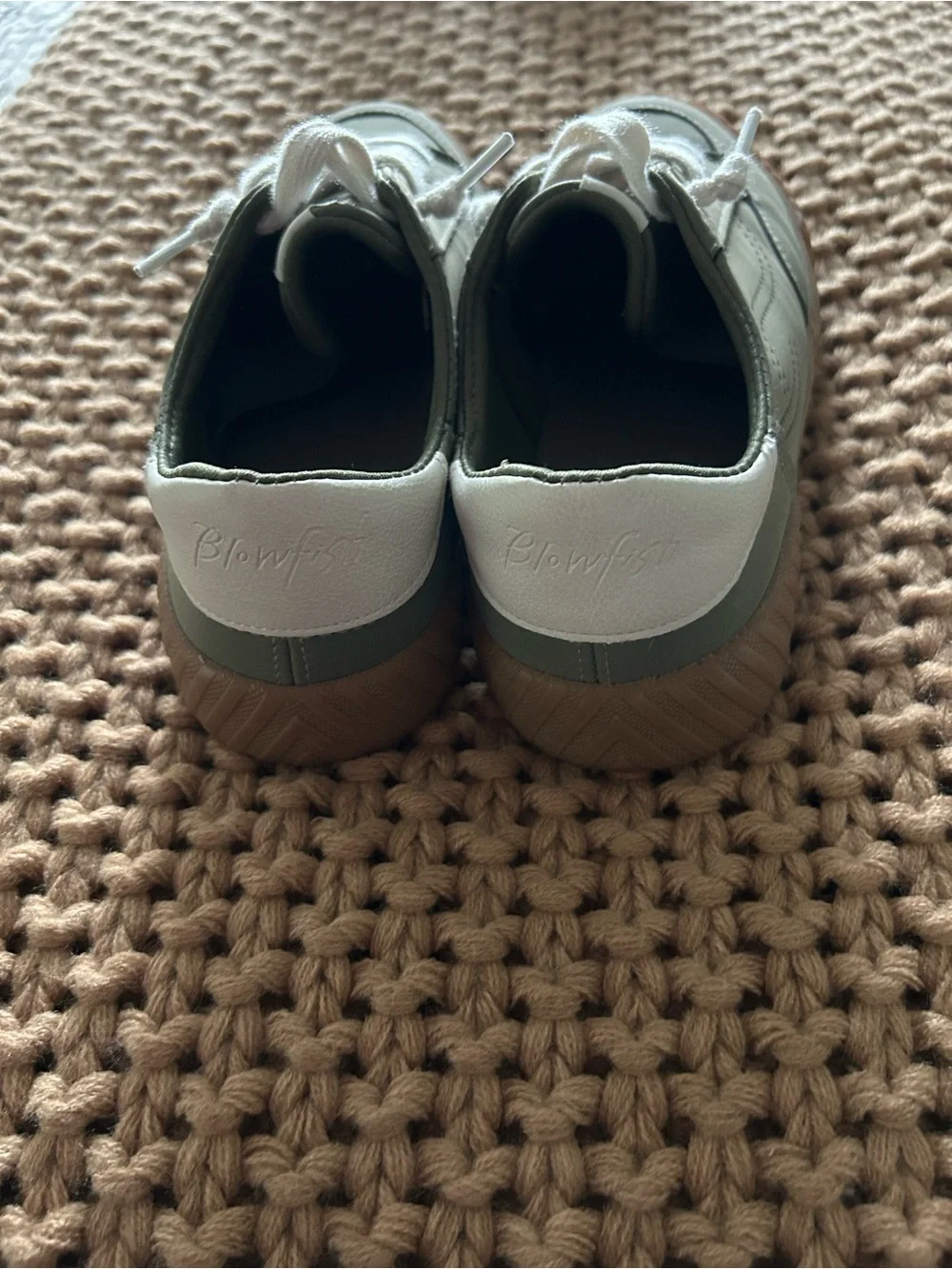 Women's blowfish Malibu Low-Top Olive Green Sneakers with White Laces